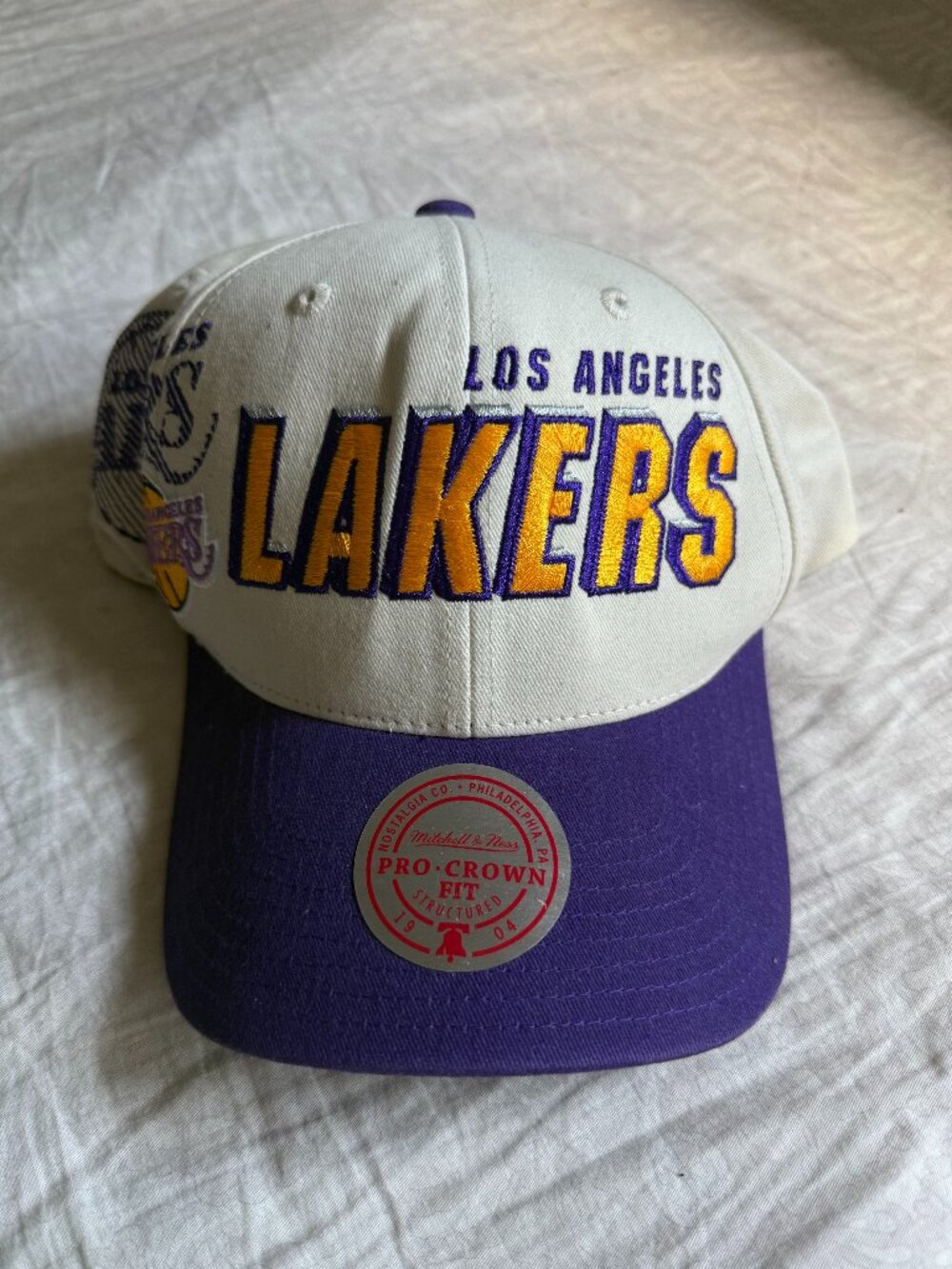 Los Angeles Lakers Hat 1996 Draft Shadow Mitchell & Ness Snap Back Kobe Br